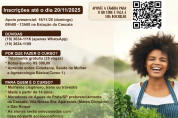 INSTITUTO FEDERAL OFERECE CURSO GRATUITO PARA MULHERES DE ÁGUAS DA PRATA