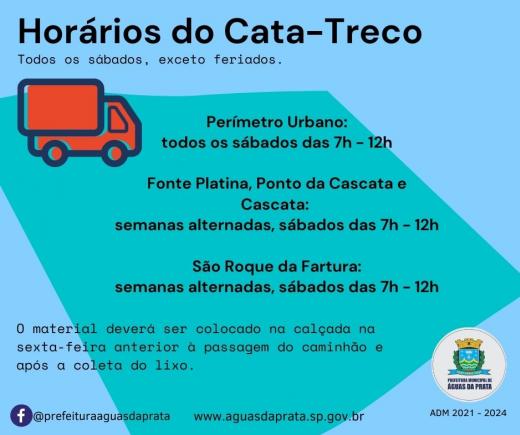 DIVULGAÇÃO DO ITINERÁRIO E HORÁRIOS DO CATA-TRECO
