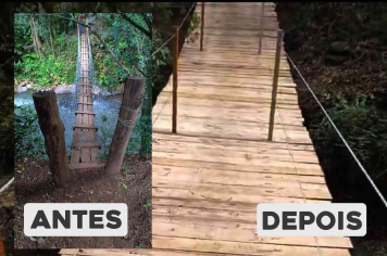 PONTE SOBRE O RIO DA PRATA É REFEITA E DÁ MAIS SEGURANÇA A ALUNOS QUE ACESSAM VAN ESCOLAR