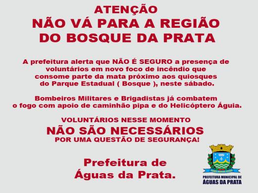 PREFEITURA PEDE QUE POPULAÇÃO EVITE REGIÃO DO \