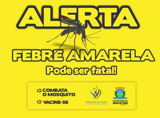 ALERTA: POÇOS DE CALDAS REGISTRA PRIMEIRO CASO DE FEBRE AMARELA EM HUMANO