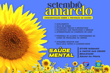 É NESTE SABADO, “SETEMBRO AMARELO NO BOULEVARD”, COM MUITAS ATRAÇÕES 
