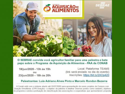AGRICULTURA FAMILIAR É CONTEMPLADA EM CURSO DO SEBRAE