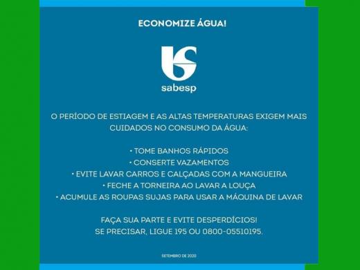 SABESP PEDE À POPULAÇÃO PRATENSE QUE ECONOMIZE ÁGUA