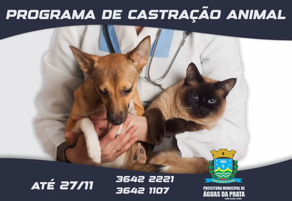 ATENÇÃO: INTERESSADOS EM CASTRAR SEUS ANIMAIS DEVEM SE MANIFESTAR ATÉ DIA 27