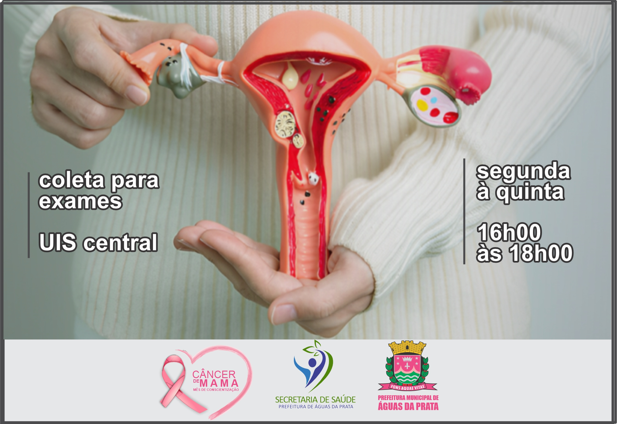 OUTUBRO ROSA: COLETA DE MATERIAL PARA PAPANICOLAU ACONTECE EM HORÁRIO ESPECIAL DURANTE TODO O MÊS